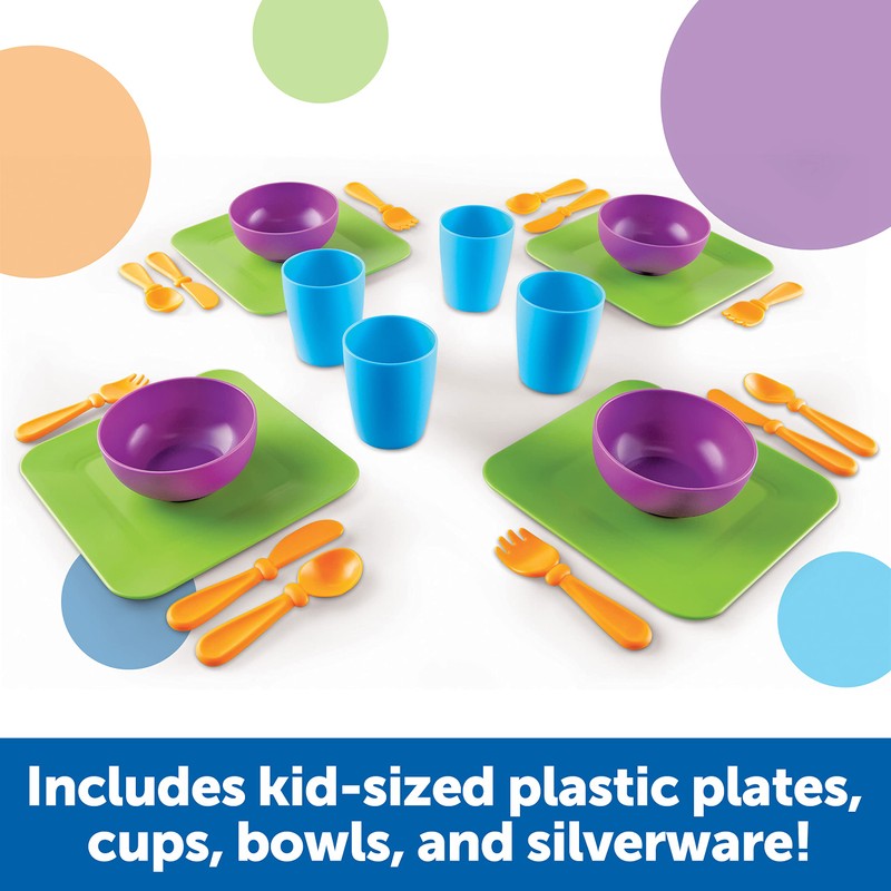 Learning Resources New Sprouts Serve It Dish Set, Early Social