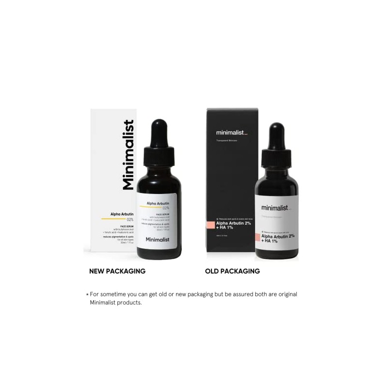 Minimalist 2% Alpha Arbutin Serum for Pigmentation & Dark Spots