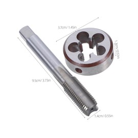 DOITOOL 1 Set Thread Tap Set Threading Taps Metric Thread and Dies Home Repair Tap and Die Machine Tap Die Metric Thread Right Hand Mini Tap and Die Steel Screw Tap Kit Silver