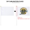Remerry 50 Pcs White Small Mini Flags Bulk Sublimation Blank