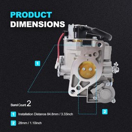 OXCANO 24-853-34-S Carburetor Compatible with Kohler Carb CH25 CH730 740 25HP 27HP 24-853-93-S Carb, Many Exmark John Deere Mower Tractors With Kohler Command, CH22 CH25 CH26 CH640 Engines