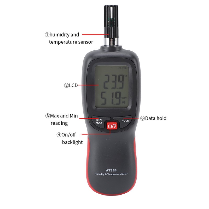 Temperature Humidity Meter Digital Bluetooth High Accuracy Indoor Hygrometer with
