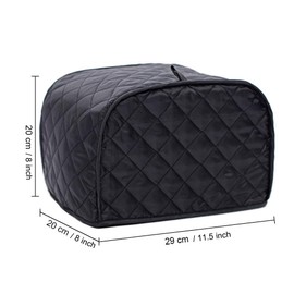 Cubierta para tostador de 2 rebanadas, pequeña cubierta para electrodomésticos para cocina/mantener la tostador última intervensión de polvo y huellas dactilares (11.5 de ancho x 8 de profundidad x 8