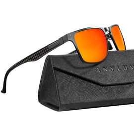 ANYLUV Mens Sunglasses Polarized Upgraded Carbon Fiber Temple Sun Glasses Fashion Driving with UV Protection