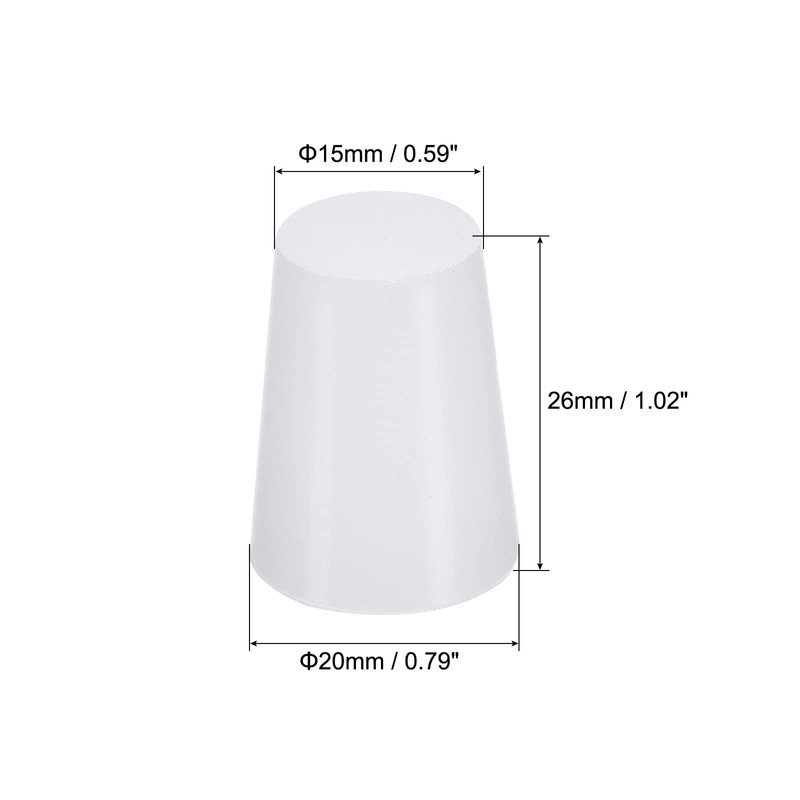 sourcing map Pack of 2 Cone Plugs 15 mm to