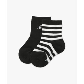 [アニエスべー] ベビー ライン柄 ソックス AC57 L CHAUSSETTE 1(S) ブラック