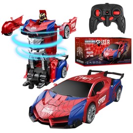 Ferngesteuertes Auto Spider Spielzeug ab 3 4 5 6 7 8 9+ Jahre, 2.4GHz RC Auto mit Fernbedienung, 1:18 Aufladbarer mit LED Licht Drift Car Kinder, Draußen DrinnenJungen Mädchen Spielzeug Rennauto