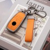 Qunzes Key Fob Cover with Heavy-duty Keychain for Benz A-Class
