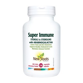 NEW ROOTS HERBAL New Roots Herbal Super Immune, Plant Sterols, Sterolins with Arabinogalactan Supplement, 120 Veg Caps, 30-Day Supply - Promote Balanced Immune Support, Cholesterol Maintenance - Non-GMO, Gluten-Free