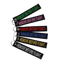 6x Remove Before Flight BLACK Multi-Pack Combo Key Chain 5.5" x 1" Motorcycle ATV Car Truck Keychain