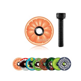 CROSSSELL Headset Spacers for MTB, MTB Stem Cap 1-1/8", Bike Stem Cap Aluminum, MTB Headset, BMX Headset, Handlebar end Caps, Bike Headset Cap, Fork Tube Caps with Bolt for MTB Road Bike (02)