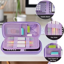 Hard Graphing Calculator Case Compatible with Texas Instruments TI-84 Plus CE/TI-84 Plus/TI-Nspire CX II CAS/TI-Nspire CX II/TI-83 Plus/TI-85/TI-86/TI30xs/TI36X Pro/TI 34 Calculator - Light Purple