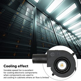 12V DC Brushless Blower Fan Dual Ball Bearing High Speed Centrifugal Flow Blower for DIY Cooling Ventilation (UK Plug)