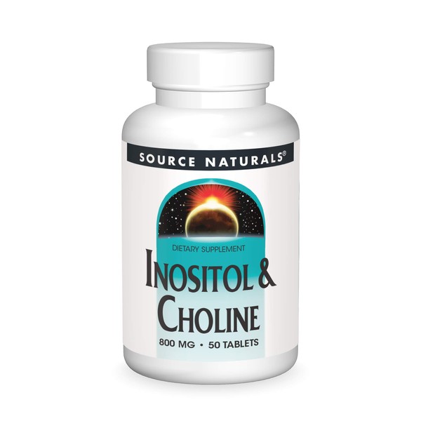 Source Naturals Inositol & Choline 800 mg Supports Healthy Nerve Function - 50 Tablets