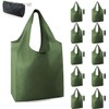 BeeGreen 10 Packs Dark Green Reusable Shopping Bags X- Large