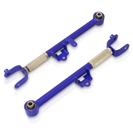 AJP Distributors Rear Lower Suspension Adjustable Toe Control Arms Rod LCA Set Blue Compatible/Replacement For Miata MX-5 ND MX5 2016 2017 2018 2019 2020 2021 2022 2023 2024 16 17 18 19 20 21 22 23 24
