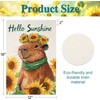 IsegMind Capybara Garden Flag Hello Sunshine Garden Flags, Cute Puppy