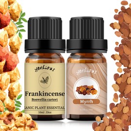 yethious Frankincense And Myrrh Essential Oil Set 10ML Myrrh Essential Oil for Diffusers, Humidifiers, Aromatherapy 10ml Frankincense Oil