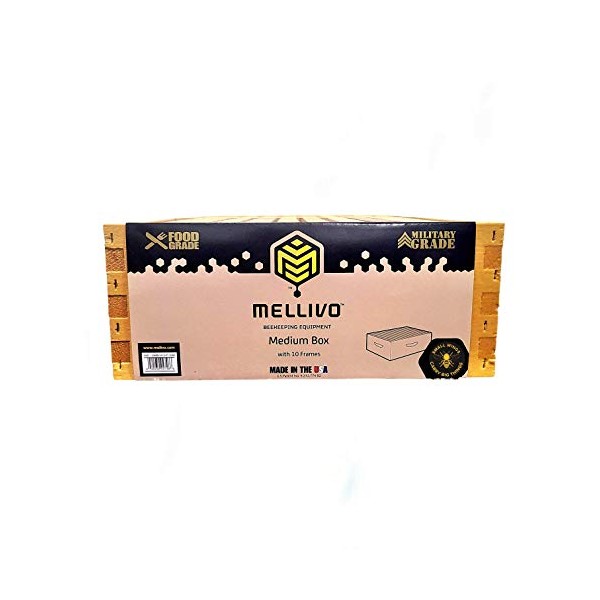 Mellivo Medium Honey Super Bee Hive with Frames, Beekeeping Supplies