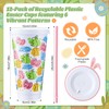 Funnymoom 12 Sets Easter Plastic Cups with Lids and Straws