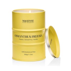 M&SENSE M&SENSE Osmanthus Freesia Scented Candles Natural Non Toxic, Aromatherapy Candle for Stress Relief Meditation Relaxing, Housewarming Gifts for Women Men, 11.3oz 70 Hour Long Burning
