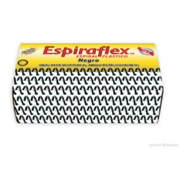 Boflex Espiral De Plástico Boflex 8mm / Carta / Color Negro