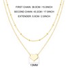 Philip Jones Gold Plated Double Layered Heart Necklace