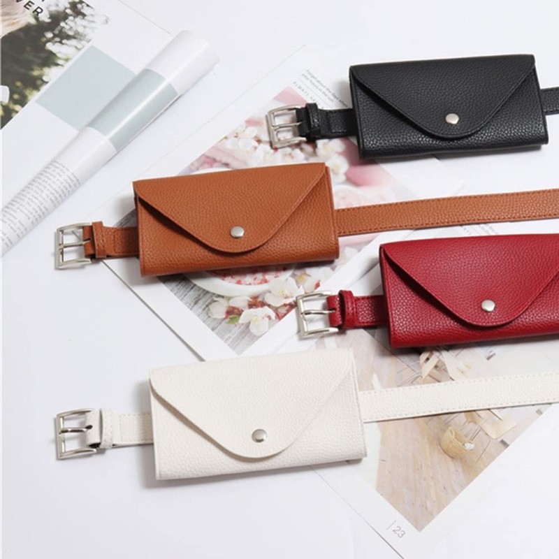 Lurrose Mini PU Belt Bag Beige Beige Size 1, beige