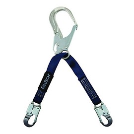 FallTech 8250LTWA Rebar Positioning Assembly - Aluminum Rebar Hook, Aluminum Snap Hooks, 2-Layer Jacketed Web for Wear Resistance, 24", Blue