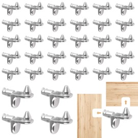 Pack of 40 Shelf Brackets, Shelf Holder, L Shaped, Floor Support 5 mm Shelf Bracket for Shelves, Kitchen Cabinet, Bookcase, Wardrobe, Furniture Cabinet