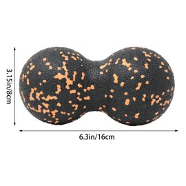 yueton 1Pack Peanut Massage Ball Myofascial Release Acupoint Massage Deep Tissue Muscle Massage Back Leg Massage Roller Mobility Ball for Daily Physical Therapy Yoga Therapy