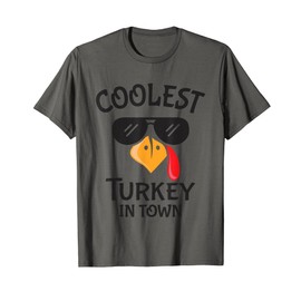 Coolest Turkey - Thanksgiving Toddler Girls Boys Kids Turkey T-Shirt