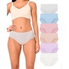 BAMBOO COOL Women's Underwear Soft Lace Panties Mid Waisted Seamless