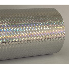Silver Prism 1/4" Mosaic, Self-adhesive Sign Vinyl, 12 Inch X 10 Feet