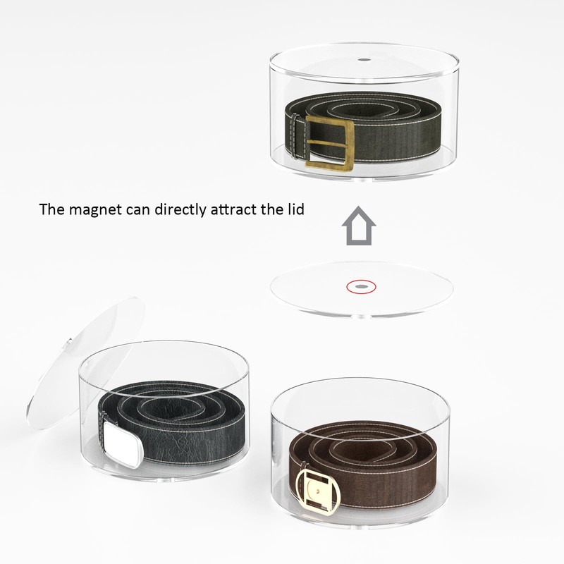 Hongtuocb 3 Layers Acrylic Belt Organizer for Closet, Belt Holder