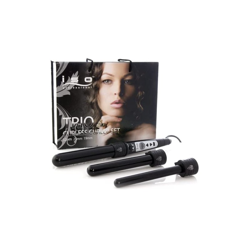 ISO Beauty Black Trio Curling Iron, 3 Barrels