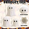Geelin 3 Pcs Woven Ghost Decor with LED String Lights