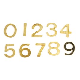 Dollhouse Miniature Brass House Numbers 0-9