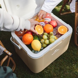 Naturehike Hard Cooler, Insulated Ice Chest Box, Portable Ice Retention Cooler for Beach Camping Picnic Fishing Barbecue