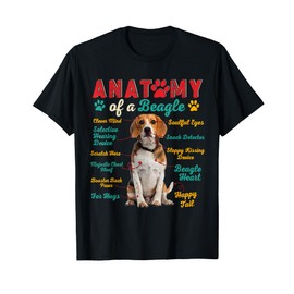 Vintage Anatomy of a Beagle Funny Dog Owner Lover Family T-Shirt for Men Women Girls Kids