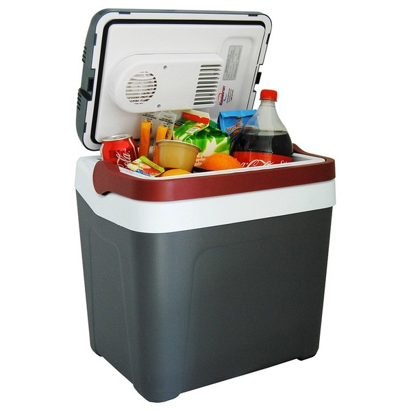 Koolatron Fun Kool P25 Thermoelectric Iceless 12V Electric Cooler, 24L / 26 Quart Capacity, For Camping, Travel, Truck, SUV, Car, Boat, RV, Trailer, Tailgating, Made in North America