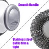 Stainless Steel Wool Scrubber with Handle, Heavy Duty Dish Scrubber,
