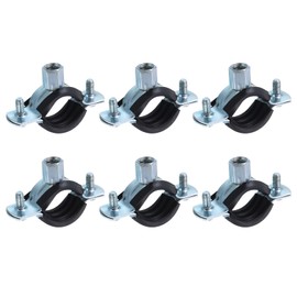 uxcell 6 Pcs Split Ring Pipe Hanger, 25mm/1inch Adjustable Pipe Bracket Clamp Wall Ceiling Mount Pipe Strap Support for Plumbing Drainage Pipe Tube
