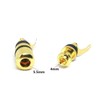 GeeSo 8pcs 34.5mm Brass Gold Plated Speaker Terminal Binding Support
