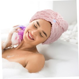 WOONEKY Quick-Drying Hair Cap Women's Hair Drying Hat Soft Coral Fleece Towel Wrap Versatile Beauty Routine Accessory