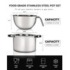 Marsheepy Double Boiler Pot Set, 2500ML（2.3QT） Mixing Bowl for Chocolate