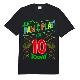 Let´s Paw & Play I´m 10 Years Old Today Laser Tag Birthday Comfort Colors Adult Heavyweight T-Shirt
