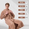 PJGGZ Men's Shawl Collar Bathrobe, Soft Long Towel Robe for