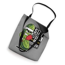 Stay Outta My Kitchen Pickleball Funny Fierce Pickle Player Tote Bag