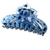 Floral Hair Claw Clips, LargeFlower Design, 2-Pack (blue with black